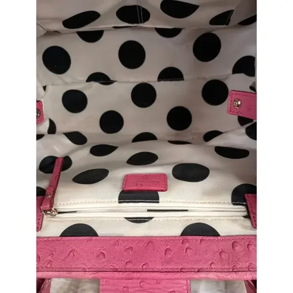 Kate Spade Pink Ostrich-embossed Leather Anisha Bexley Shoulder Bag - Picture 14 of 16